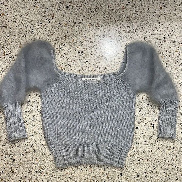 Milton Ford Sweaters - Milton Ford for Patrice’le LTD grey gray silk mohair sweater small s